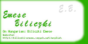 emese biliczki business card